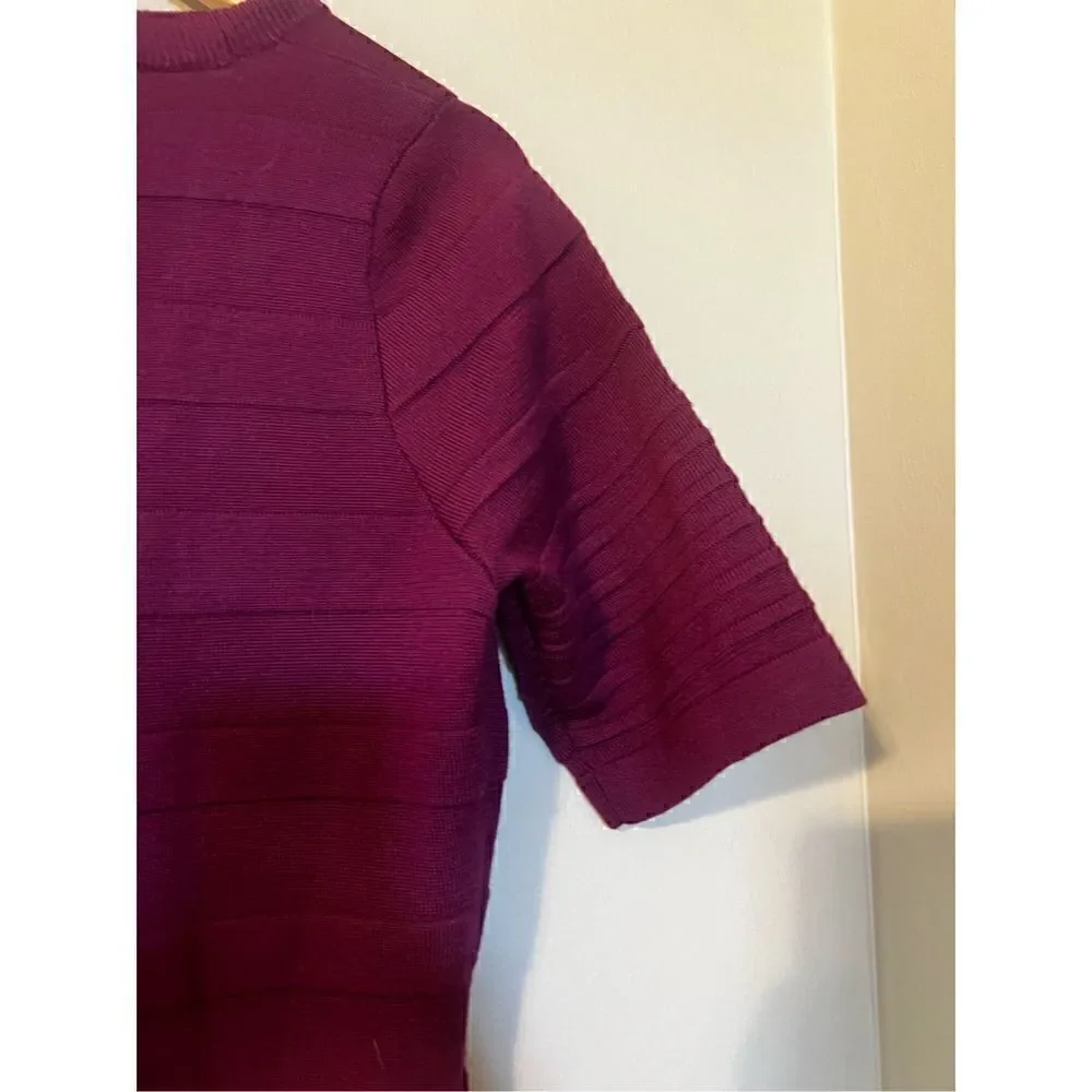 Calvin Klein Women’s Size Medium A Line Dress Purple Scoop Neck Half Sleeve